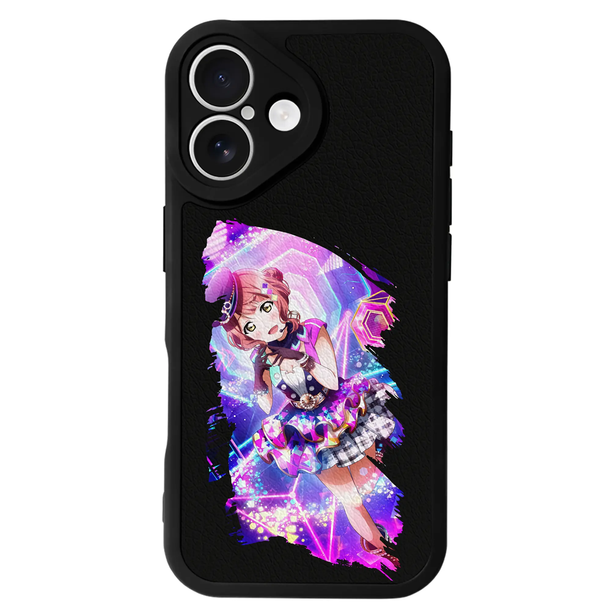 Love Live! グッズ,上原歩夢 - IPhone 16シリーズ対応 ・ シリコンスマホケース ・ レザー調 ・ 高精度フィット ・ 耐衝撃 ・ ワイヤレス充電対応 ・ 精密カット